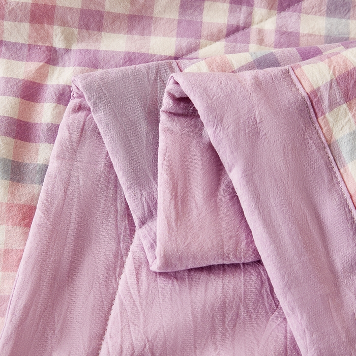 91家纺网 家纺一手货源 找家纺 81号家纺 2026新款全棉纯棉色织棉花夏被夏凉被空调被 樱草紫