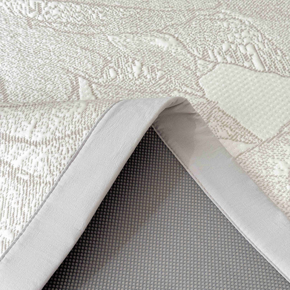 91家纺网 家纺一手货源 找家纺 孩子王家纺 2026春夏新款凉感过0.21夏天家用软席子可机洗空调席夏季高端华夫格凉席三件套 家大叶大-棕雾咖 床单款