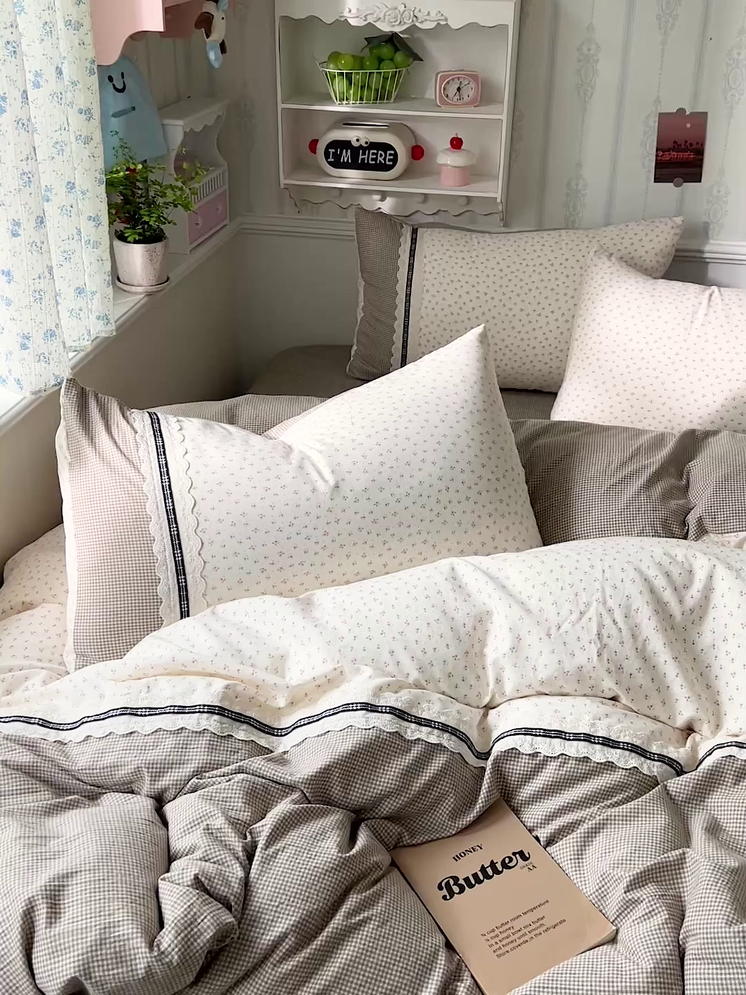 91家纺网 家纺一手货源 找家纺 （总）韩秀家纺 2026新款A类仿棉四件套超柔古法棉水洗棉法式花边床笠四件套（提供买家秀）