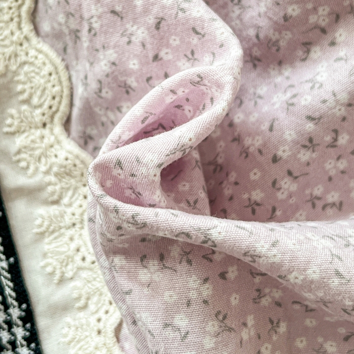 91家纺网 家纺一手货源 找家纺 韩秀家纺 2026新款A类仿棉四件套超柔古法棉水洗棉法式花边床笠四件套 烟雨浅紫（提供买家秀）