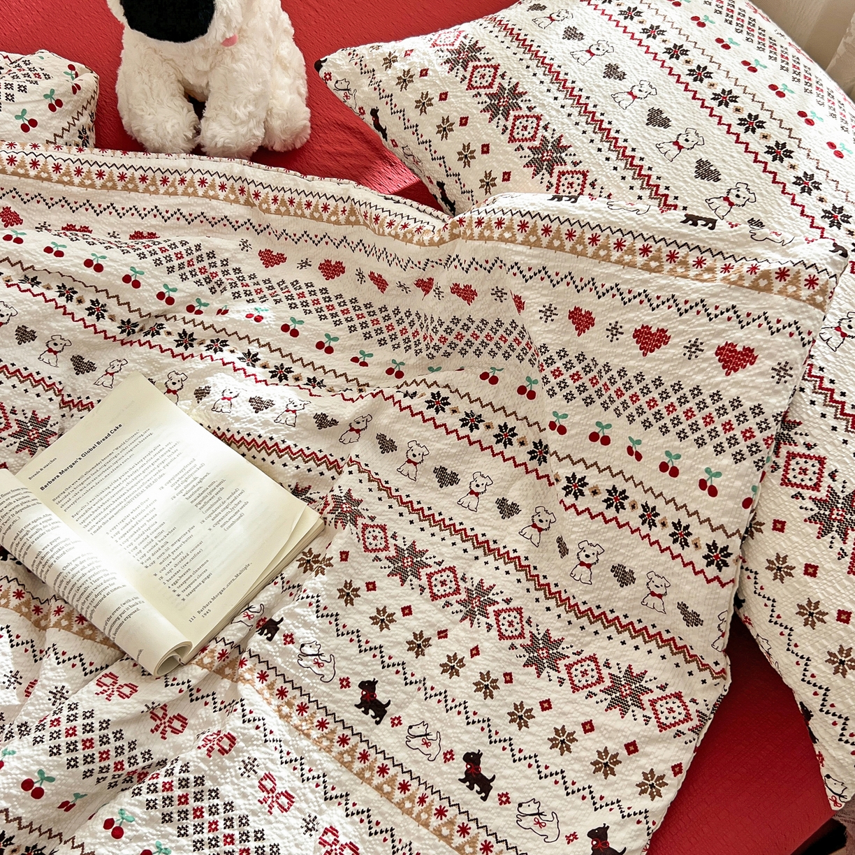 91家纺网 家纺一手货源 找家纺 老K (原美阁） 2026新款泡芙棉夏被四件套双层纱泡芙纱单夏被 波西米亚