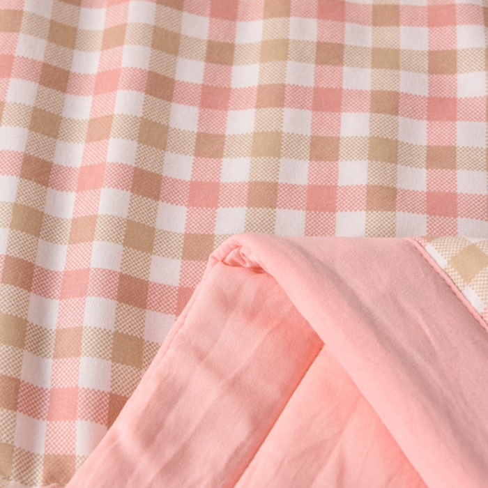 91家纺网 家纺一手货源 找家纺 欧朵家纺 2026春夏新款水洗棉新疆棉花被夏凉被空调被 印月-粉