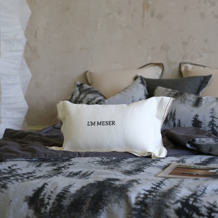 91家纺网 家纺一手货源 找家纺 佳汐蓝家纺 2026新款【慢性子】系列色织提花夏被&四件套 迷雾森林（灰）