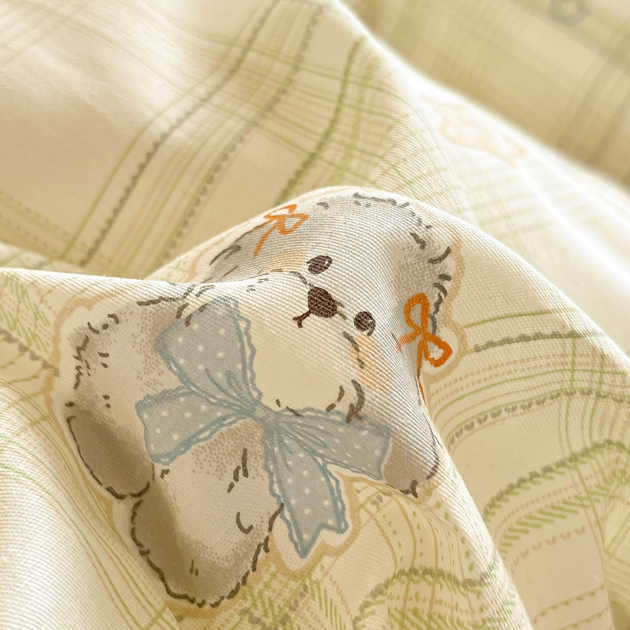 91家纺网 家纺一手货源 找家纺 涵宸家纺 2026新款全棉印花小清新四件套 星梦伙伴