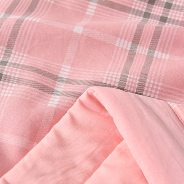 91家纺网 家纺一手货源 找家纺 欧朵家纺 2026春夏新款水洗棉新疆棉花被夏凉被空调被 乔南-粉