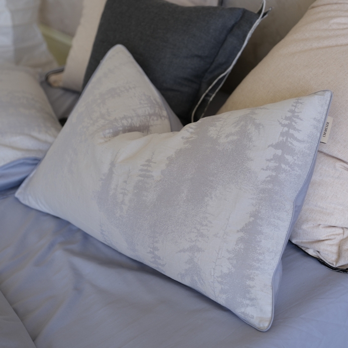 91家纺网 家纺一手货源 找家纺 佳汐蓝家纺 2026新款【慢性子】系列色织提花夏被&四件套 迷雾森林（蓝）