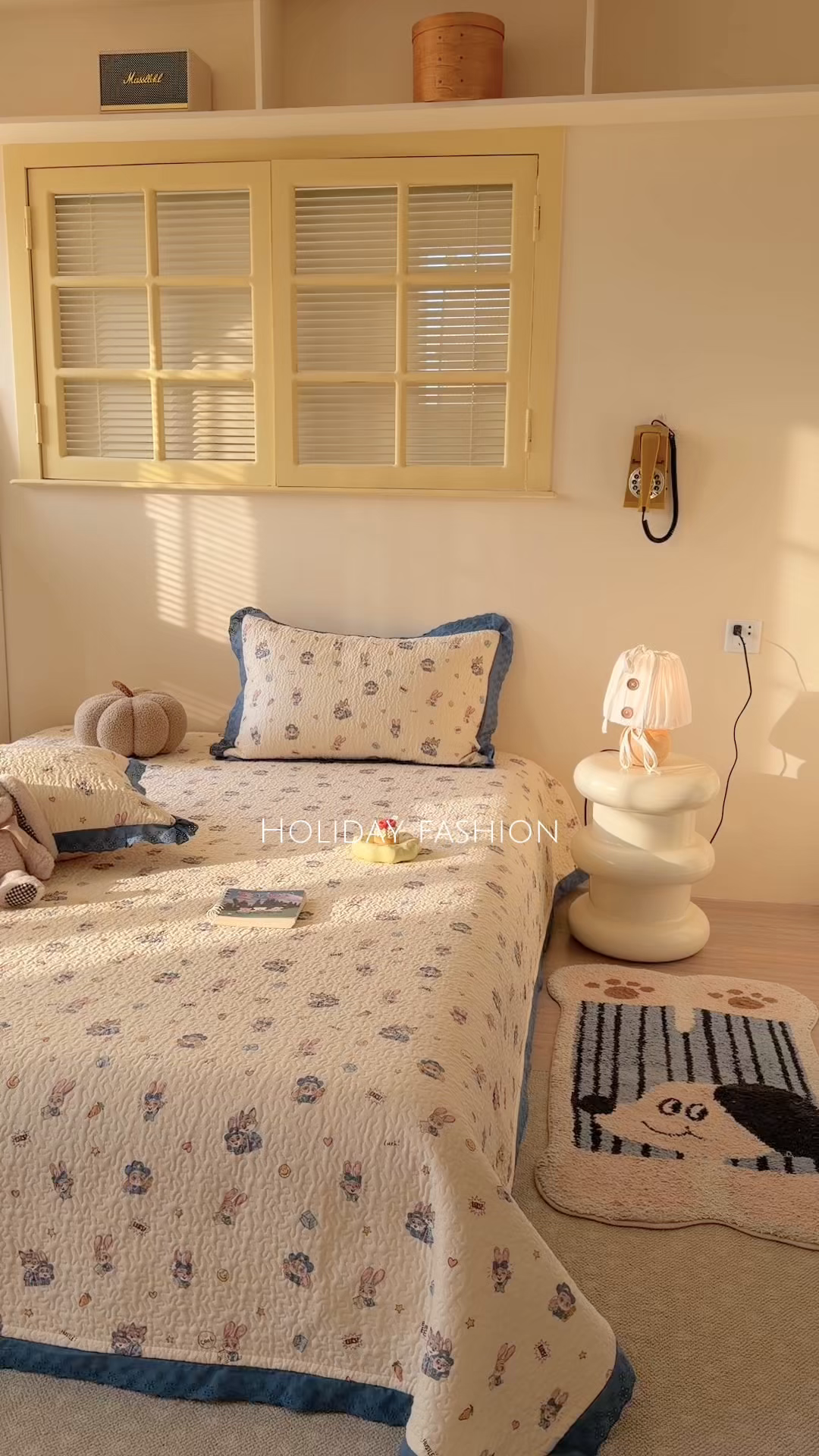 91家纺网 家纺一手货源 找家纺 乐野家居 2026新款印花全棉有氧双层纱床盖三件套 快乐动物城