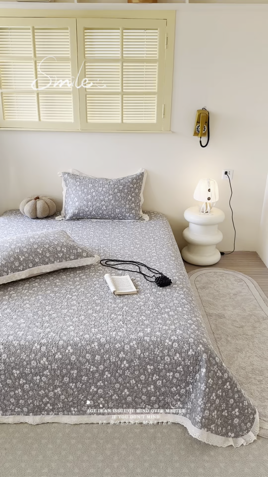 91家纺网 家纺一手货源 找家纺 乐野家居 2026新款印花全棉有氧双层纱床盖三件套 塞纳暮烟