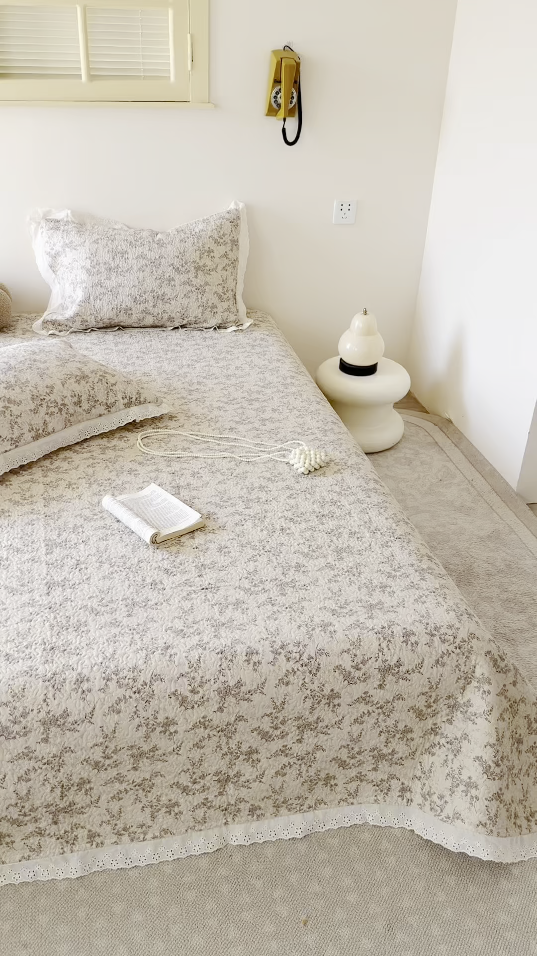 91家纺网 家纺一手货源 找家纺 乐野家居 2026新款印花全棉有氧双层纱床盖三件套 伯爵茶歇