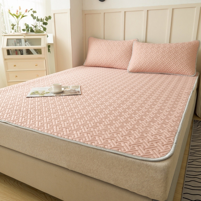 91家纺网 家纺一手货源 找家纺 （总）玖玖爱家纺 2025新款千纱臻品金银丝真丝缎四件套-香奈