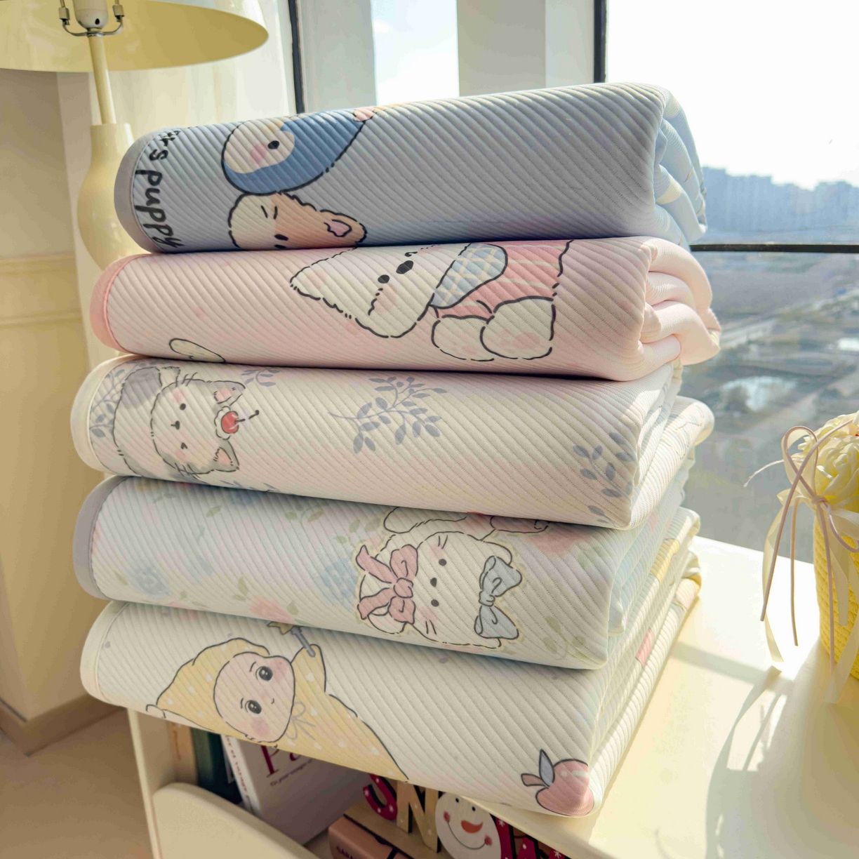 91家纺网 家纺一手货源 找家纺 （总）孩子王家纺 2026春夏新款豆豆席卡通凉感值过0.21可机洗夏天学生宿舍单人空调软席凉席席子