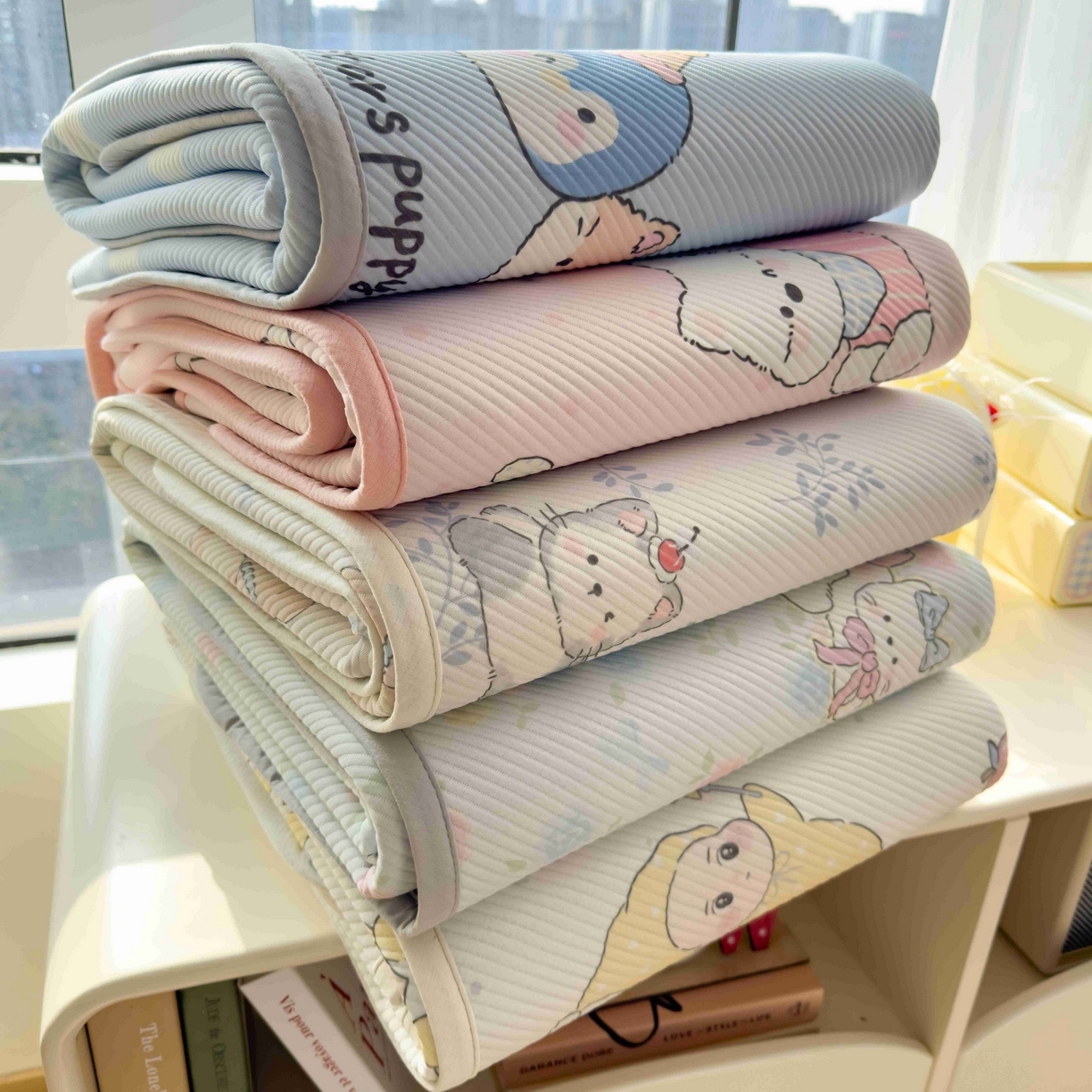 91家纺网 家纺一手货源 找家纺 （总）孩子王家纺 2026春夏新款豆豆席卡通凉感值过0.21可机洗夏天学生宿舍单人空调软席凉席席子