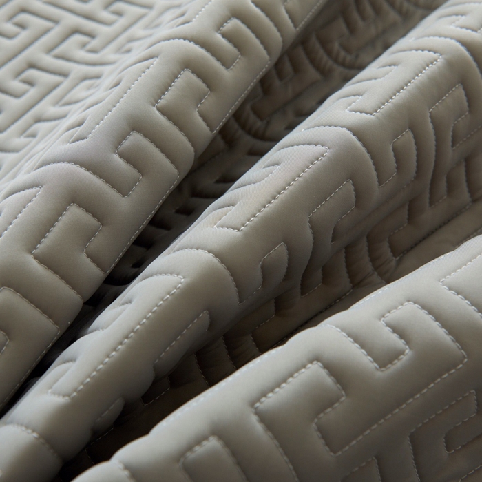 91家纺网 家纺一手货源 找家纺 玖玖爱家纺 2026新款天然乳水洗胶凉感丝凉席三件套 灰