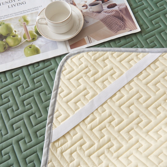 91家纺网 家纺一手货源 找家纺 玖玖爱家纺 2026新款天然乳水洗胶凉感丝凉席三件套 绿