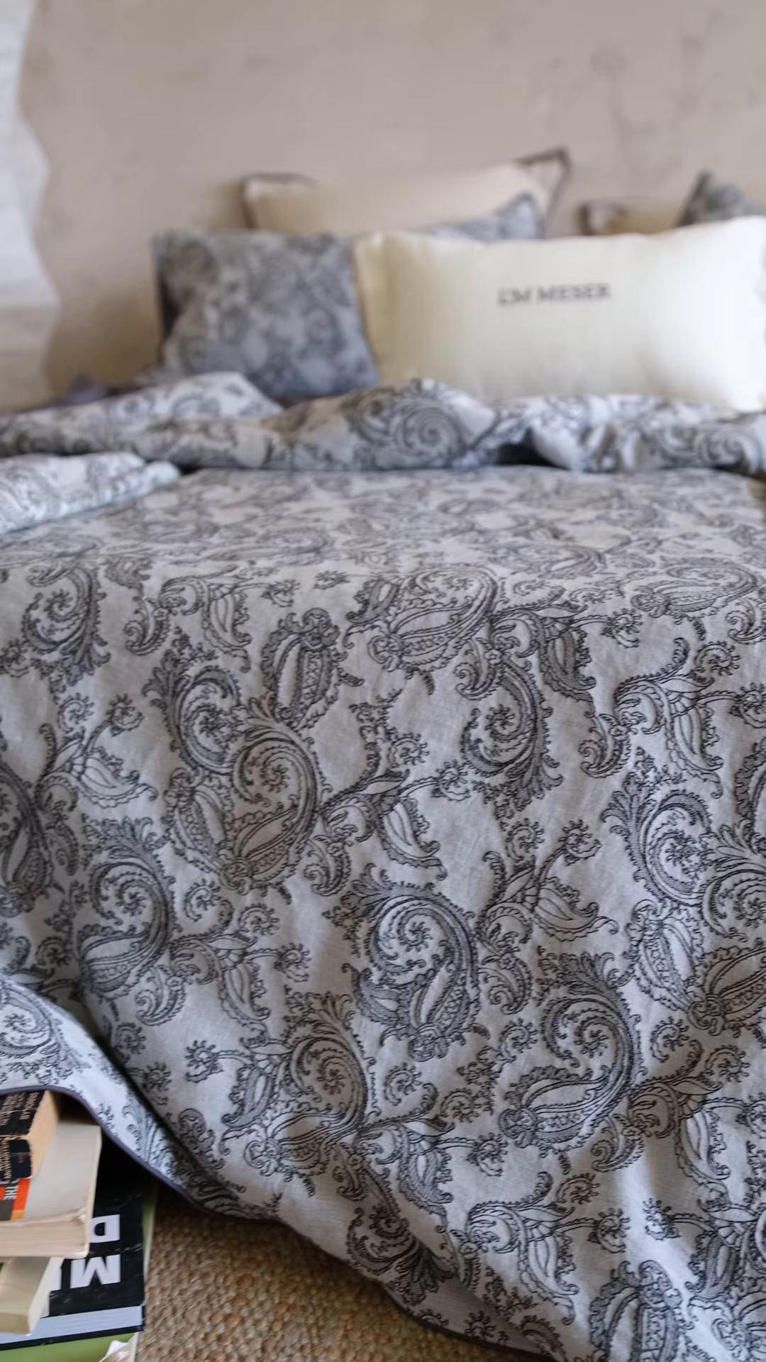 91家纺网 家纺一手货源 找家纺 佳汐蓝家纺 2026新款【慢性子】系列色织提花夏被&四件套 佩兹利