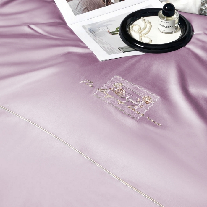 91家纺网 家纺一手货源 找家纺 玖玖爱家纺 2026新款柔软亲肤天丝棉刺绣四件套-华莹 华莹-优雅紫