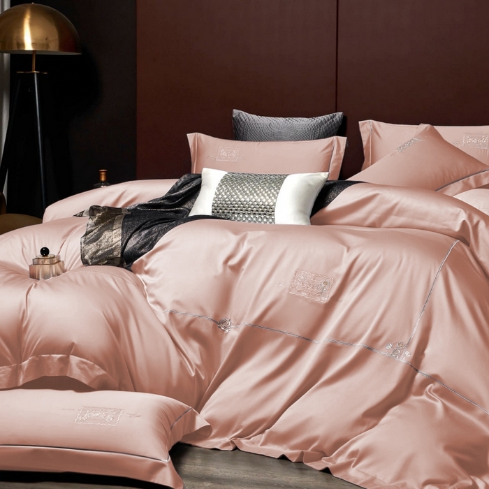 91家纺网 家纺一手货源 找家纺 玖玖爱家纺 2026新款柔软亲肤天丝棉刺绣四件套-华莹 华莹-锦玉色