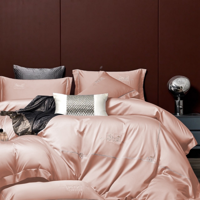 91家纺网 家纺一手货源 找家纺 玖玖爱家纺 2026新款柔软亲肤天丝棉刺绣四件套-华莹 华莹-锦玉色