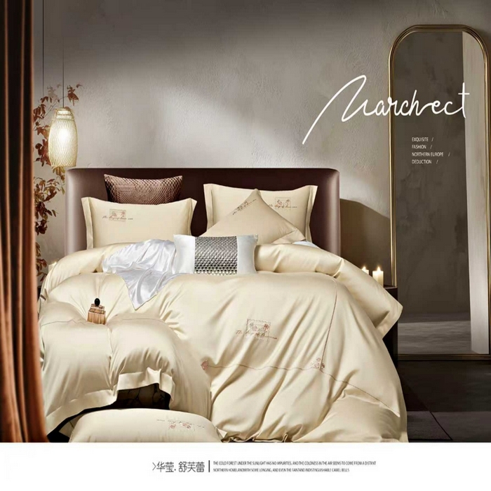 91家纺网 家纺一手货源 找家纺 玖玖爱家纺 2026新款柔软亲肤天丝棉刺绣四件套-华莹 华莹-舒芙蕾