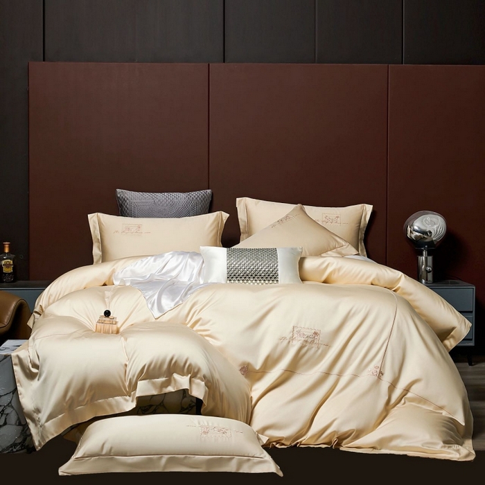 91家纺网 家纺一手货源 找家纺 玖玖爱家纺 2026新款柔软亲肤天丝棉刺绣四件套-华莹 华莹-舒芙蕾