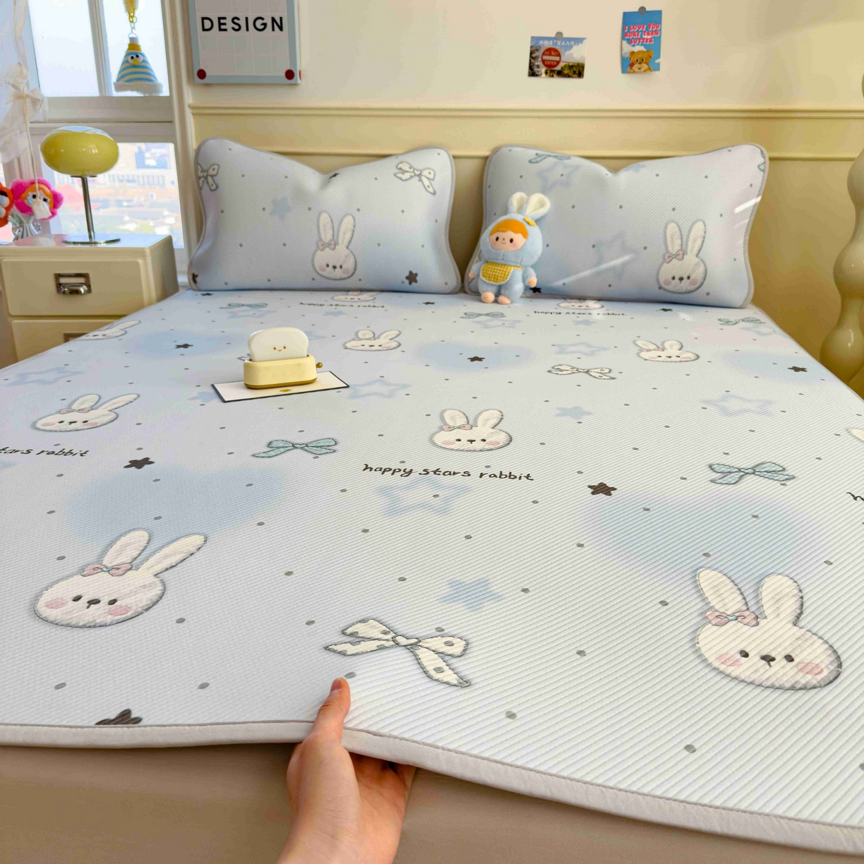 91家纺网 家纺一手货源 找家纺 （总）孩子王家纺 2026春夏新款豆豆席卡通凉感值过0.21可机洗夏天学生宿舍单人空调软席凉席席子