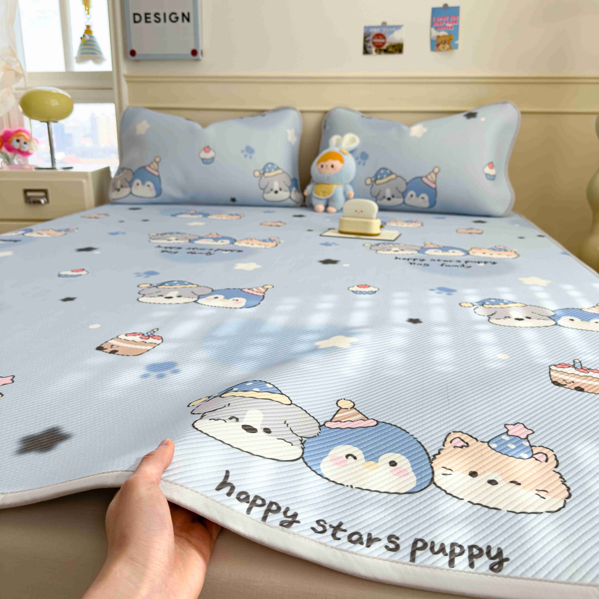 91家纺网 家纺一手货源 找家纺 （总）孩子王家纺 2026春夏新款豆豆席卡通凉感值过0.21可机洗夏天学生宿舍单人空调软席凉席席子