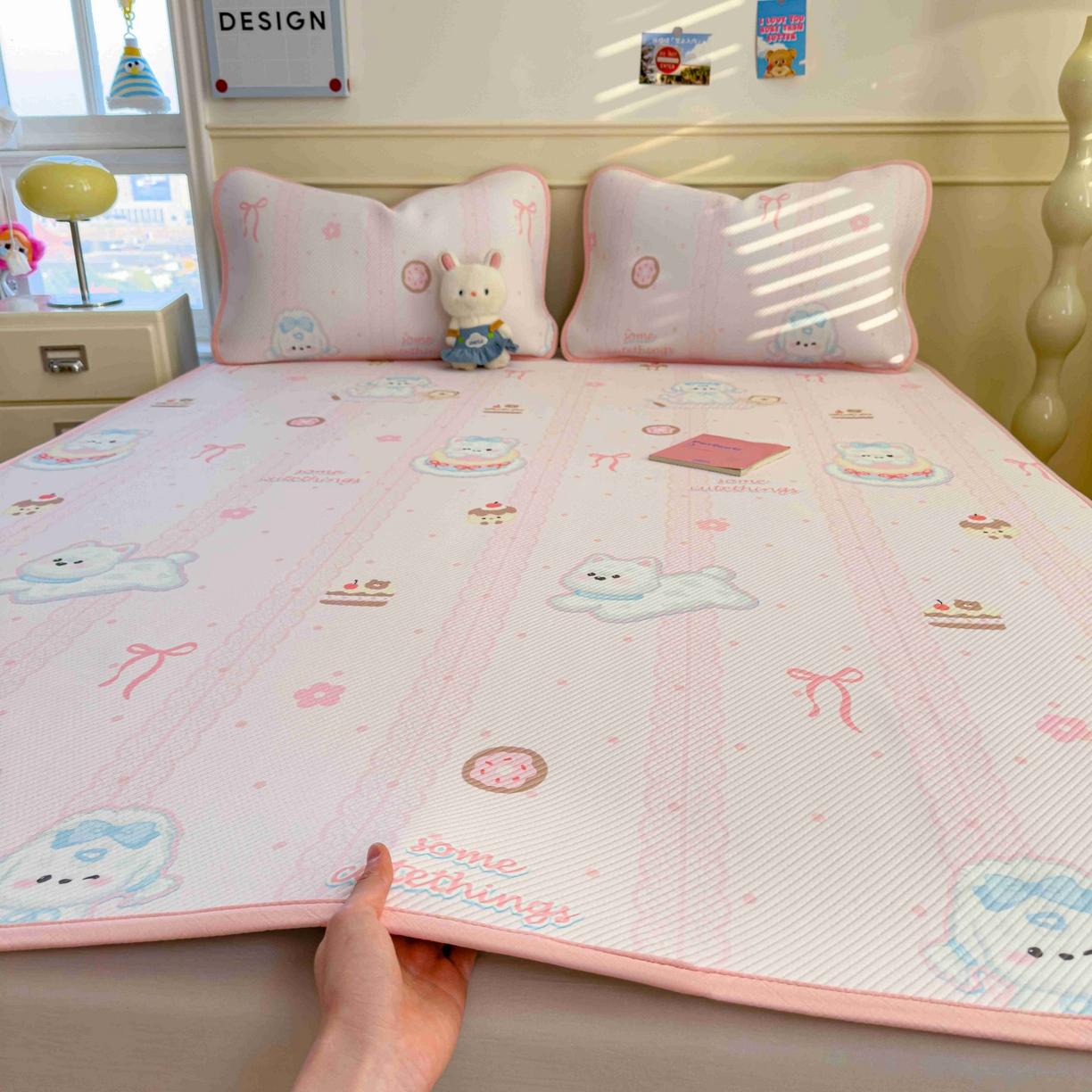 91家纺网 家纺一手货源 找家纺 （总）孩子王家纺 2026春夏新款豆豆席卡通凉感值过0.21可机洗夏天学生宿舍单人空调软席凉席席子