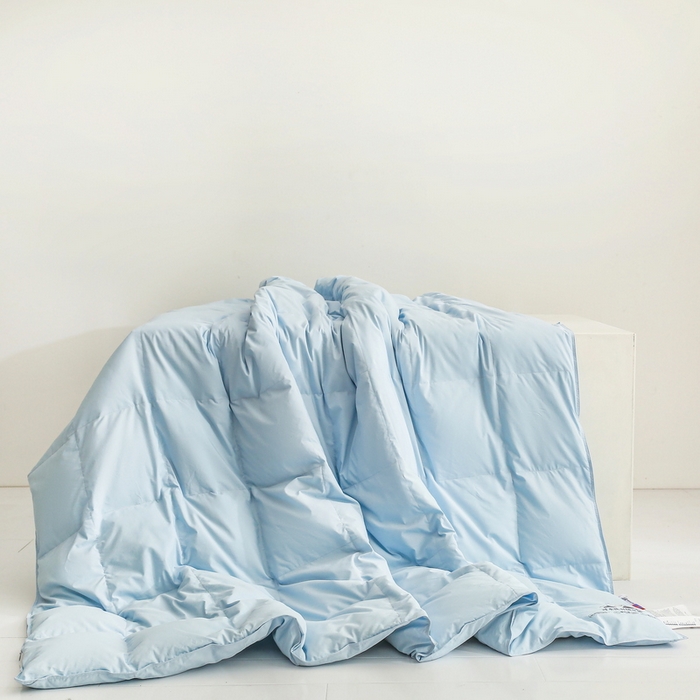 91家纺网 家纺一手货源 找家纺 禹祥家纺 2026新款可水洗羽绒夏被空调被羽绒春秋被可水洗羽绒被 天空蓝
