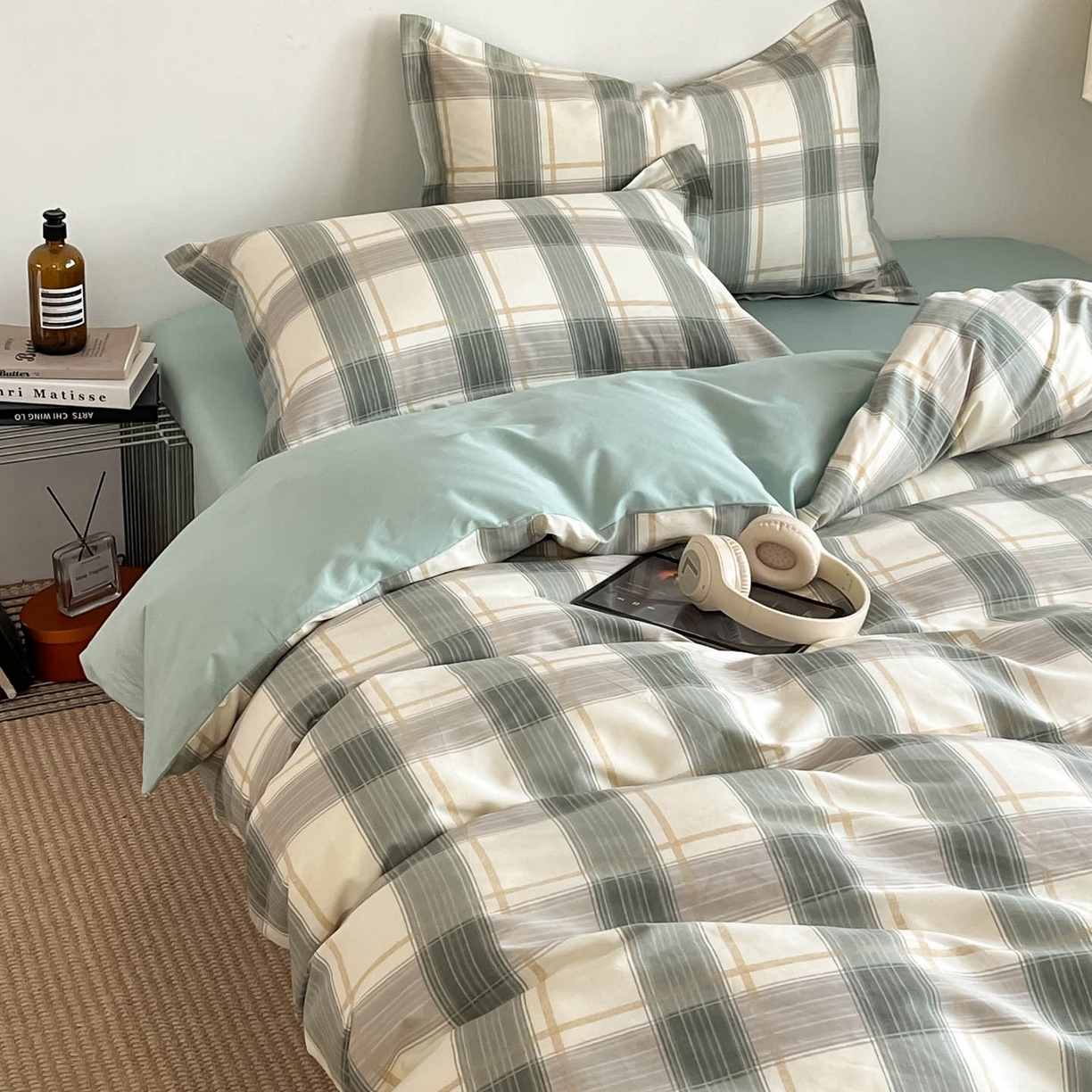 91家纺网 家纺一手货源 找家纺 涵宸家纺 2026新款全棉印花简约四件套 布里克