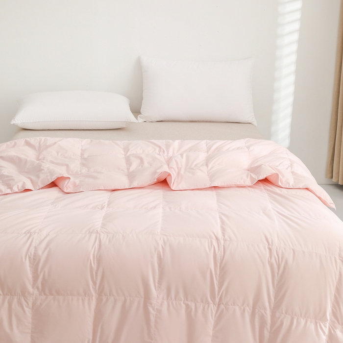 91家纺网 家纺一手货源 找家纺 禹祥家纺 2026新款可水洗羽绒夏被空调被羽绒春秋被可水洗羽绒被 樱花粉