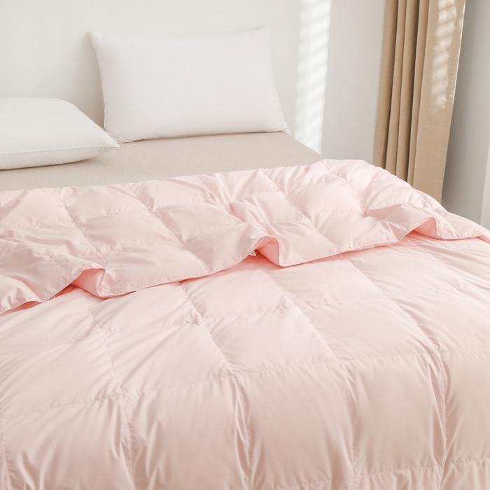 91家纺网 家纺一手货源 找家纺 禹祥家纺 2026新款可水洗羽绒夏被空调被羽绒春秋被可水洗羽绒被 樱花粉