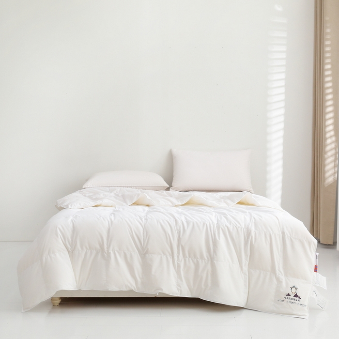 禹祥家纺 2026新款可水洗羽绒夏被空调被羽绒春秋被可水洗羽绒被 月牙白