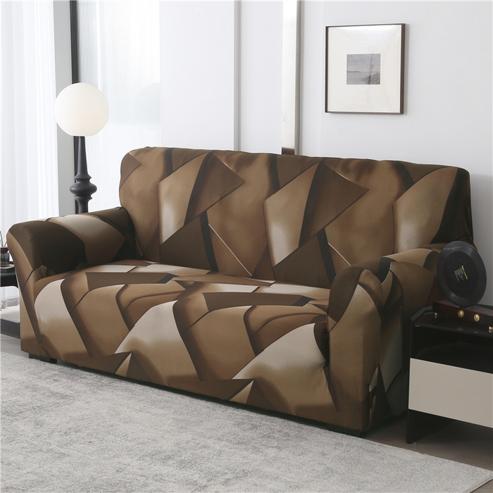 91家纺网 家纺一手货源 找家纺 雅竹家纺 牛奶丝印花沙发套 方糖-咖