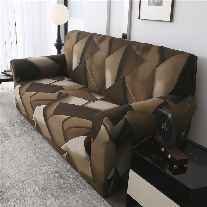 91家纺网 家纺一手货源 找家纺 雅竹家纺 牛奶丝印花沙发套 方糖-咖