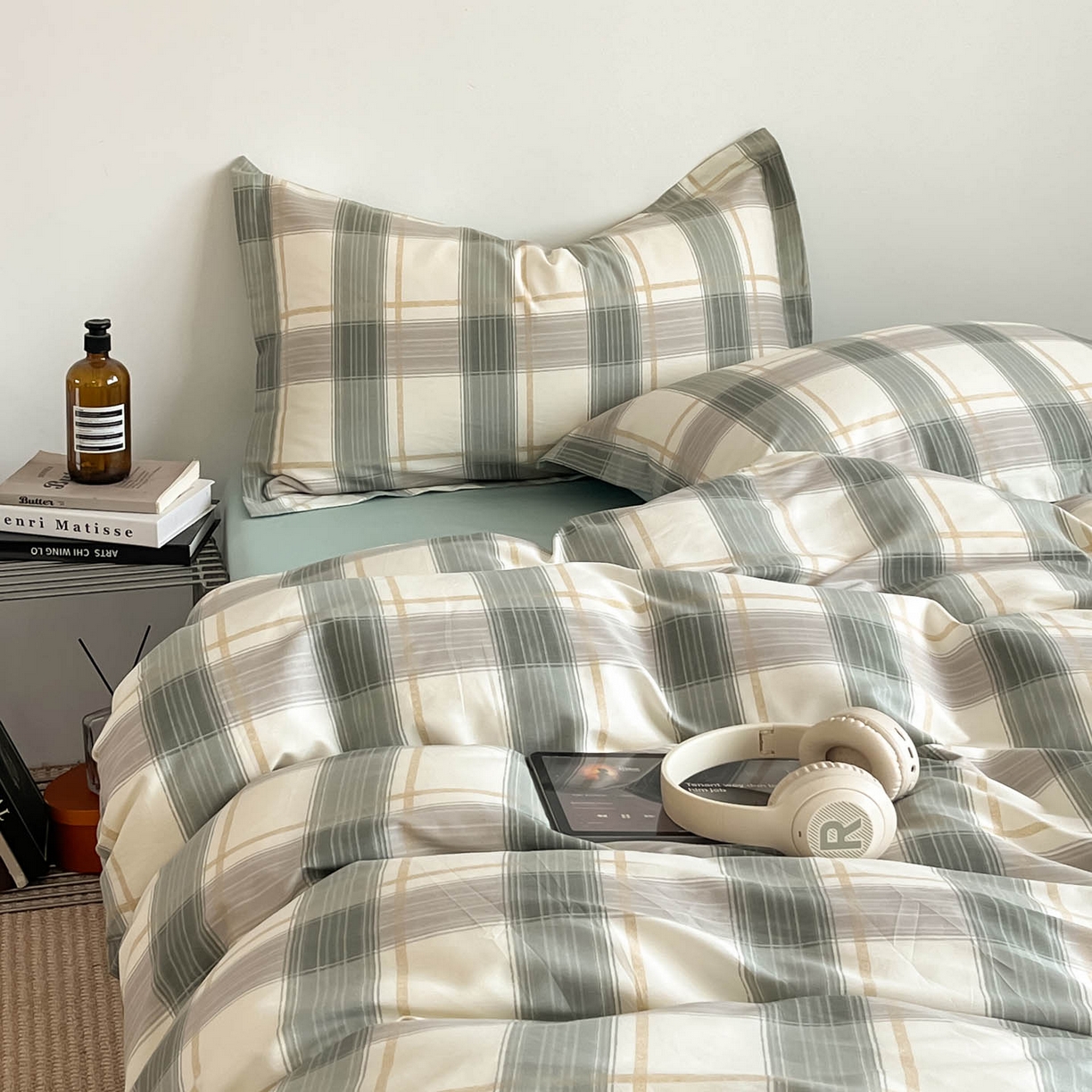 91家纺网 家纺一手货源 找家纺 涵宸家纺 2026新款全棉印花简约四件套 布里克