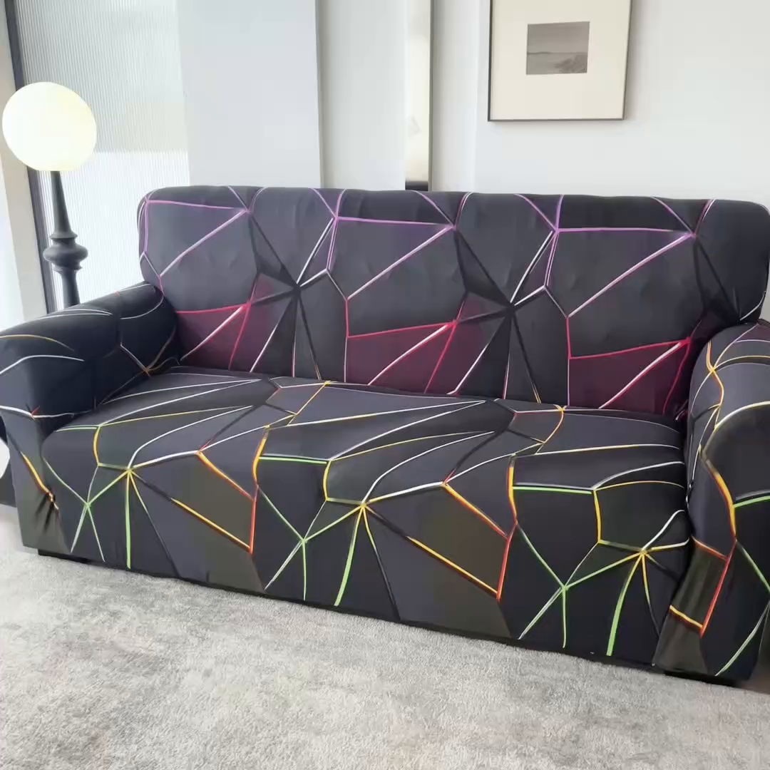 91家纺网 家纺一手货源 找家纺 雅竹家纺 牛奶丝印花沙发套 光年