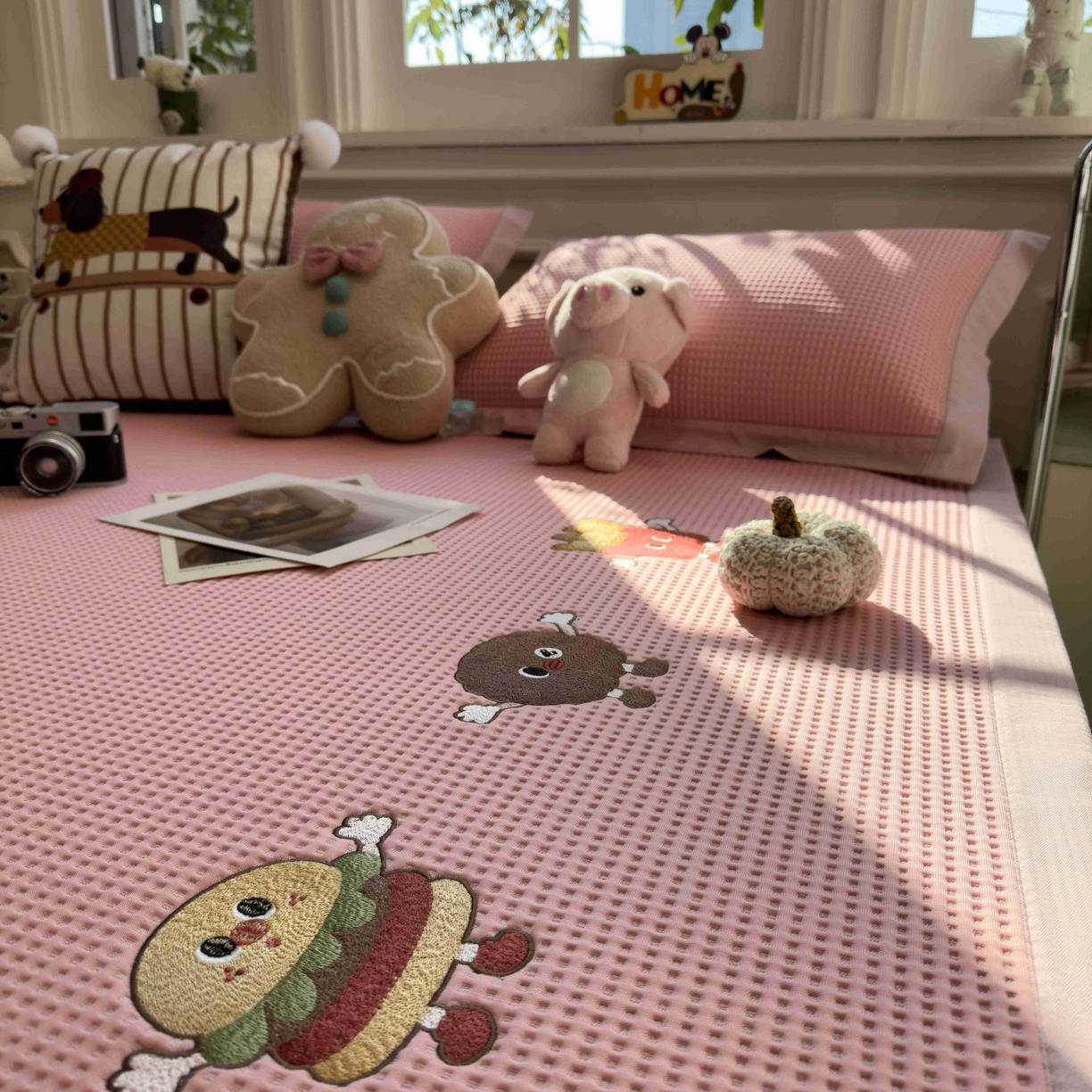 91家纺网 家纺一手货源 找家纺 （总）孩子王家纺 2026春夏新款乙纶冰豆豆凉席凉感值过0.21冰丝席-华夫格绣花空调软席凉席席子