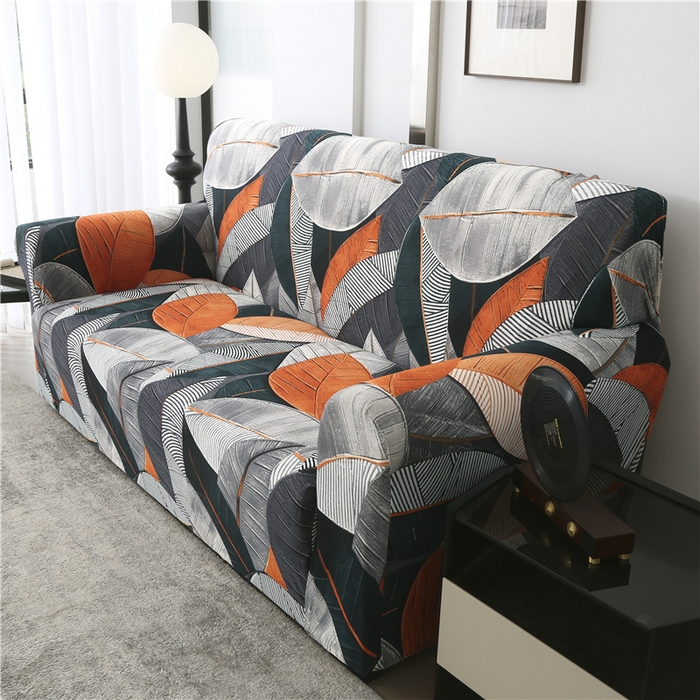 91家纺网 家纺一手货源 找家纺 雅竹家纺 牛奶丝印花沙发套 秋叶