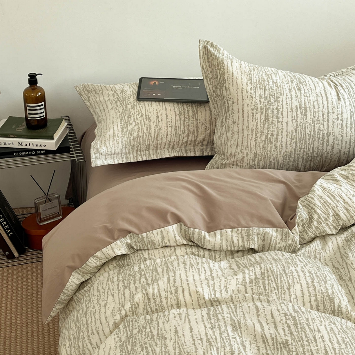 91家纺网 家纺一手货源 找家纺 涵宸家纺 2026新款全棉印花简约四件套 德林