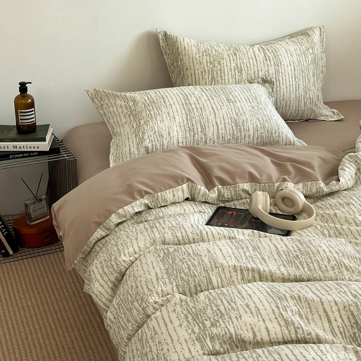 91家纺网 家纺一手货源 找家纺 涵宸家纺 2026新款全棉印花简约四件套 德林