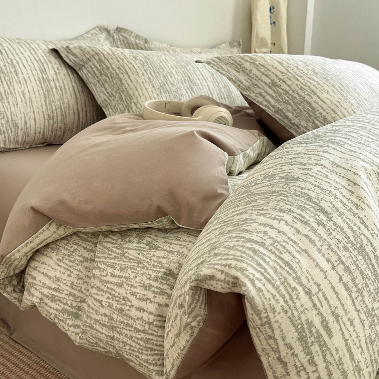 91家纺网 家纺一手货源 找家纺 涵宸家纺 2026新款全棉印花简约四件套 德林