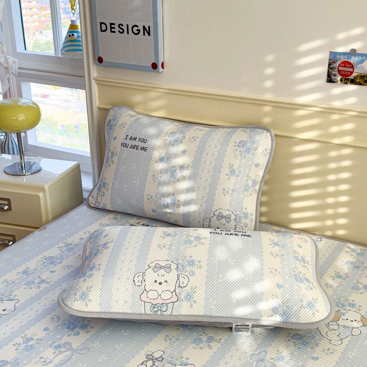 91家纺网 家纺一手货源 找家纺 孩子王家纺 2026春夏新款豆豆席卡通凉感值过0.21可机洗夏天学生宿舍单人空调软席凉席席子 花园物语 床单款