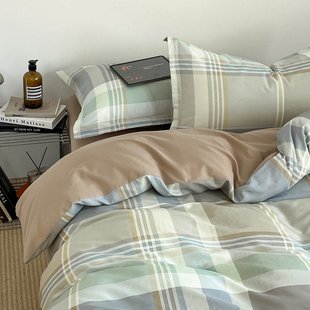 91家纺网 家纺一手货源 找家纺 涵宸家纺 2026新款全棉印花简约四件套 卡希亚