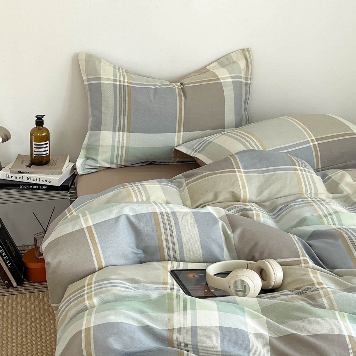 91家纺网 家纺一手货源 找家纺 涵宸家纺 2026新款全棉印花简约四件套 卡希亚