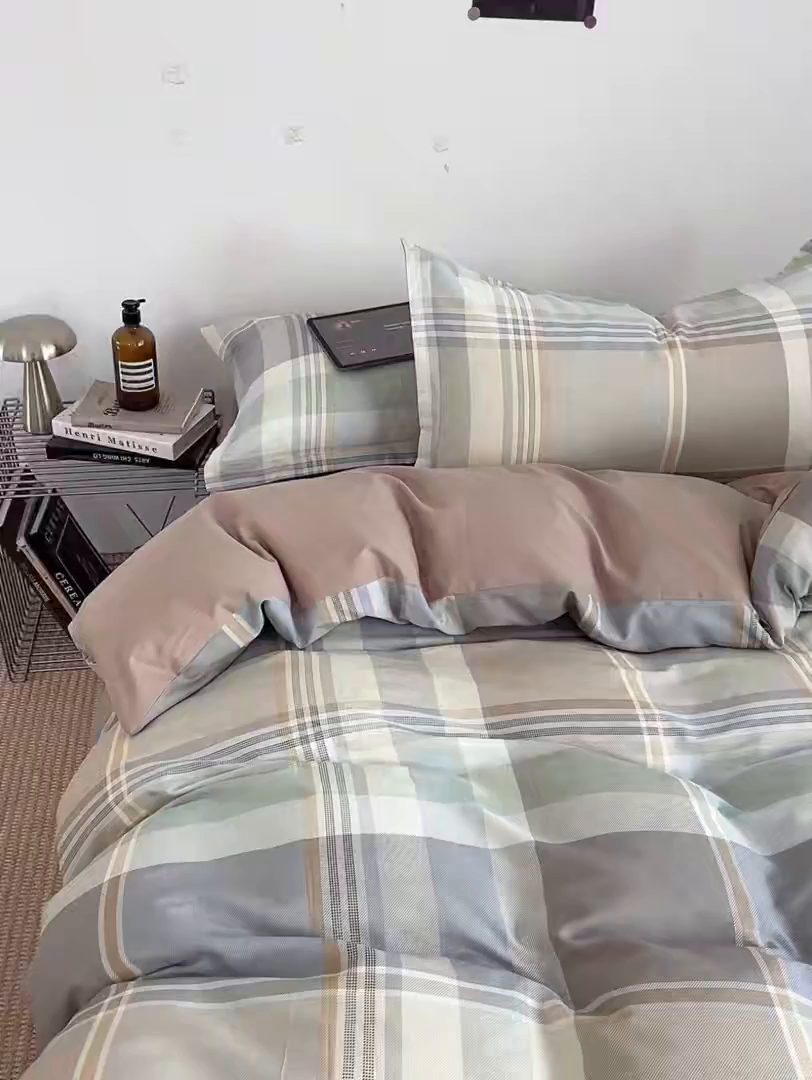 91家纺网 家纺一手货源 找家纺 涵宸家纺 2026新款全棉印花简约四件套 卡希亚