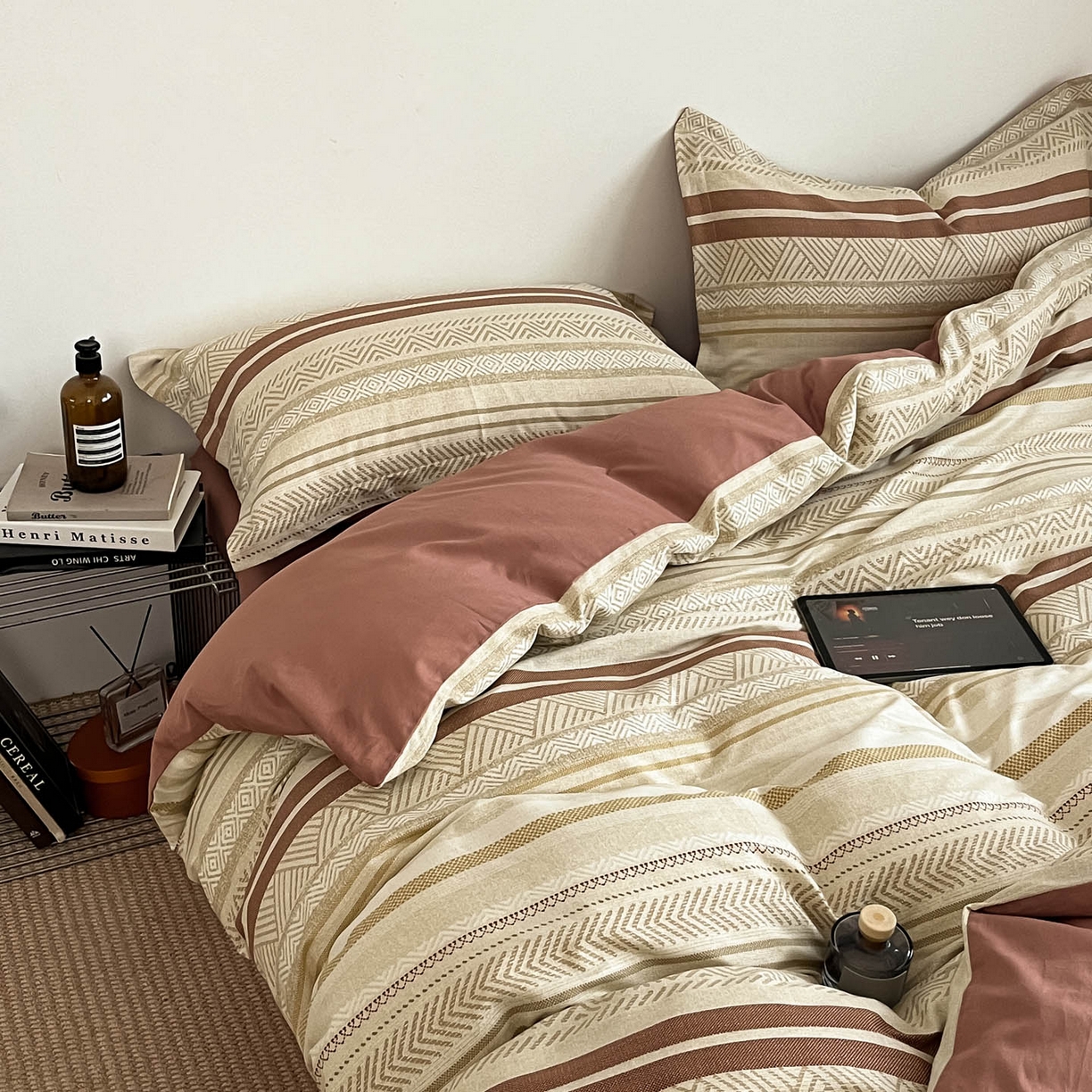 91家纺网 家纺一手货源 找家纺 涵宸家纺 2026新款全棉印花简约四件套 里威