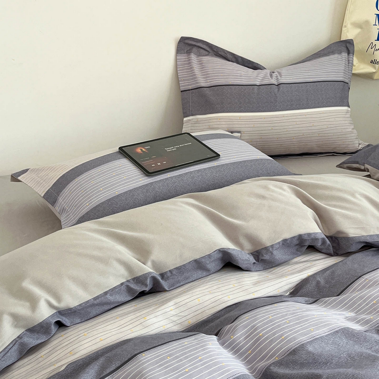 91家纺网 家纺一手货源 找家纺 涵宸家纺 2026新款全棉印花简约四件套 曼瑞特