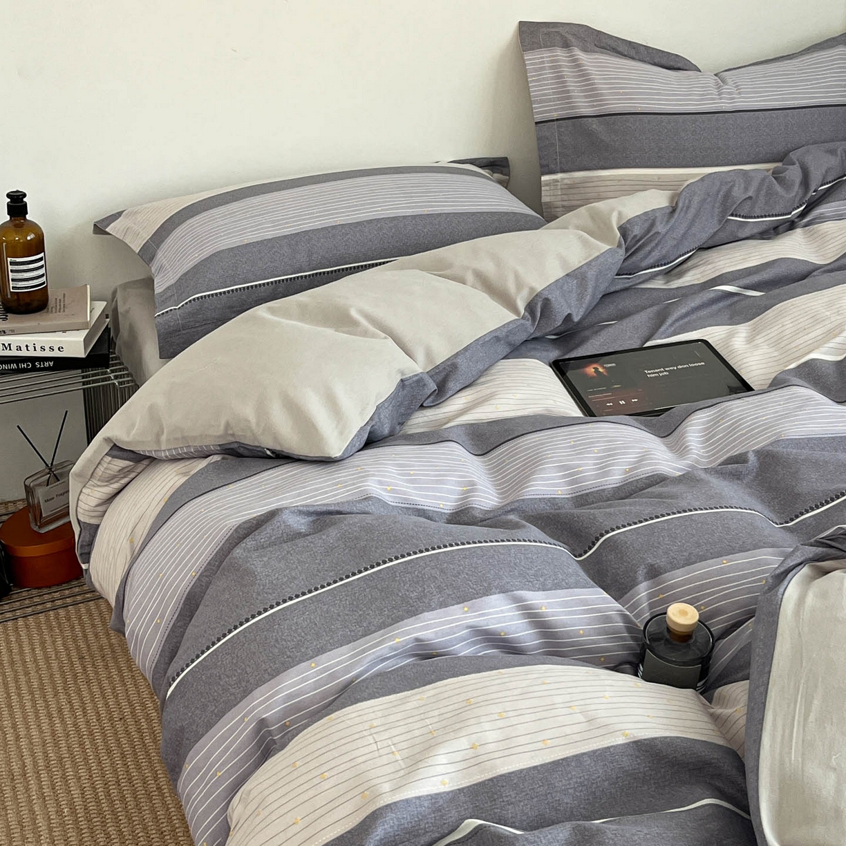 91家纺网 家纺一手货源 找家纺 涵宸家纺 2026新款全棉印花简约四件套 曼瑞特