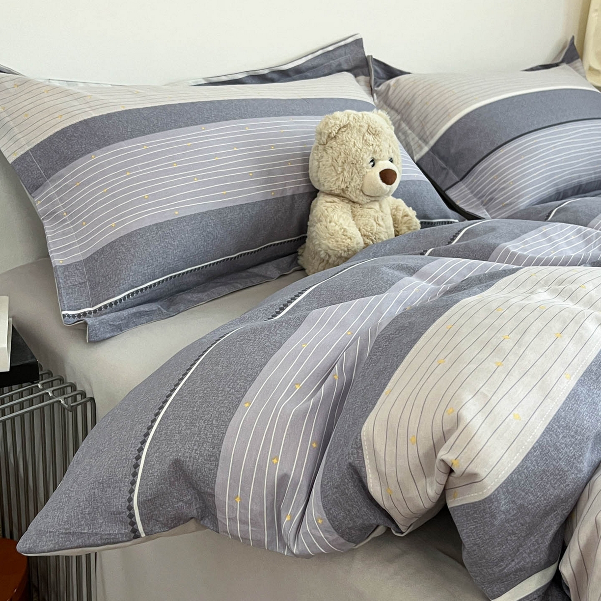 91家纺网 家纺一手货源 找家纺 涵宸家纺 2026新款全棉印花简约四件套 曼瑞特