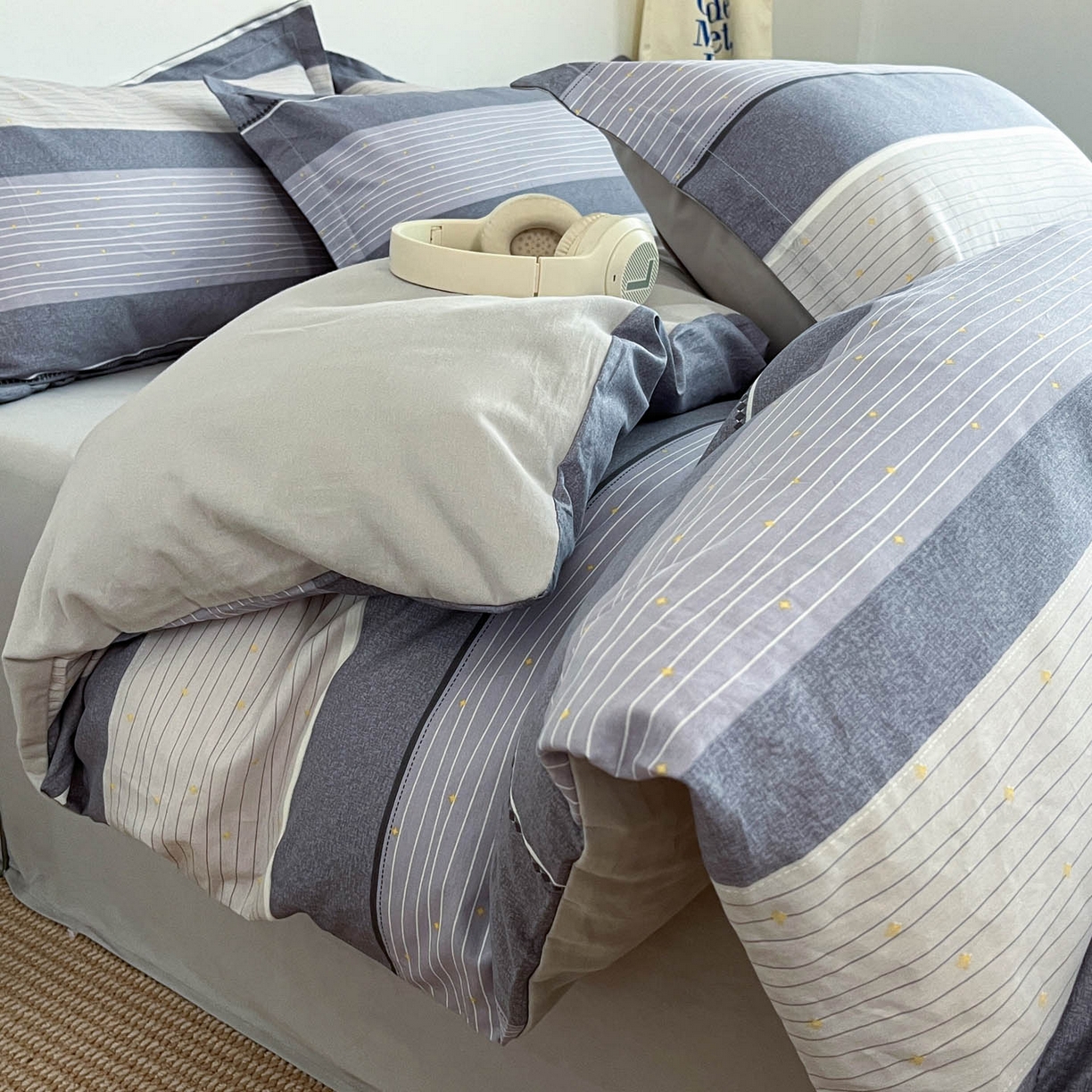 91家纺网 家纺一手货源 找家纺 涵宸家纺 2026新款全棉印花简约四件套 曼瑞特